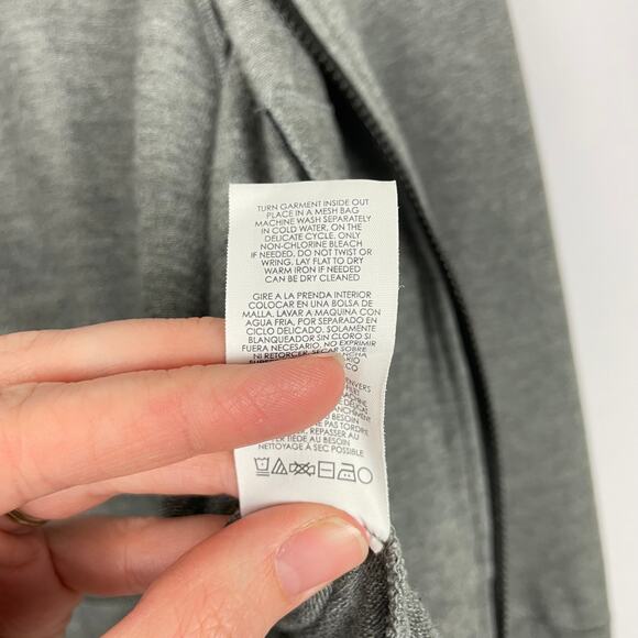 Cabi #3732 | Gray Pivot Double Zipper Thumb Holes High-Low Stretch Jacket - Picture 10 of 10